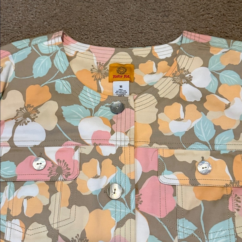 Ruby Rd. Coral Surf Jacket - Picture 2 of 9